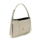 Beige Calf Leather Bos Taurus Shoulder Bag