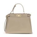 Beige Calf Leather Bos Taurus Shoulder Bag