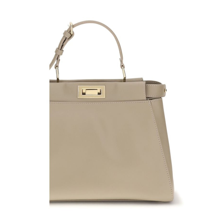 Beige Calf Leather Bos Taurus Shoulder Bag