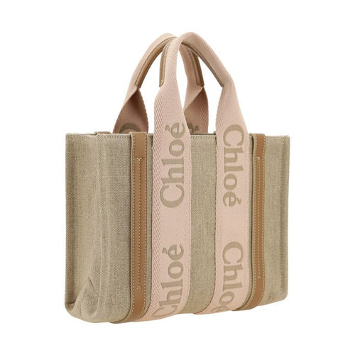 Beige Linen Handbag