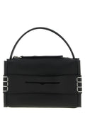 Black Calfskin Shoulder Bag