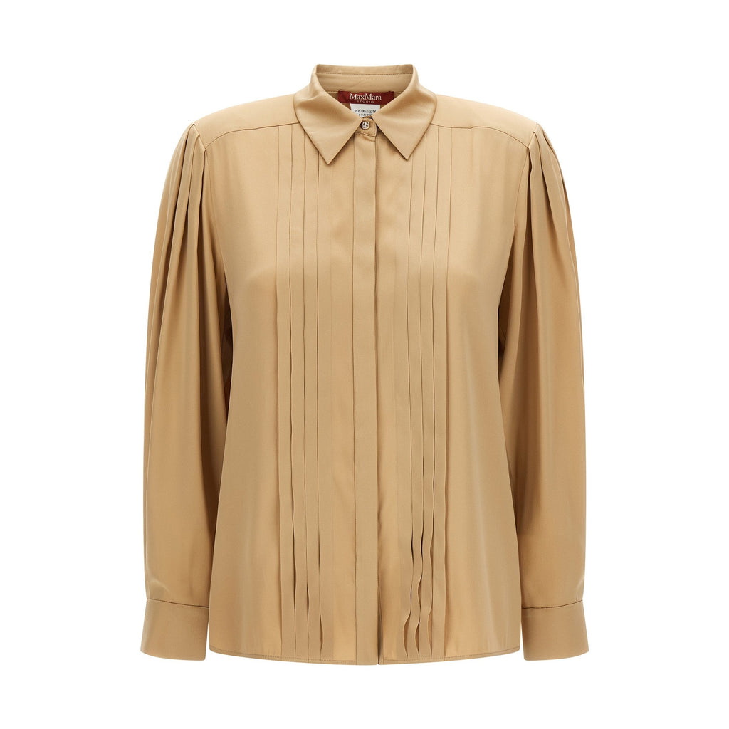 Beige Silk Blouse
