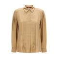 Beige Silk Blouse