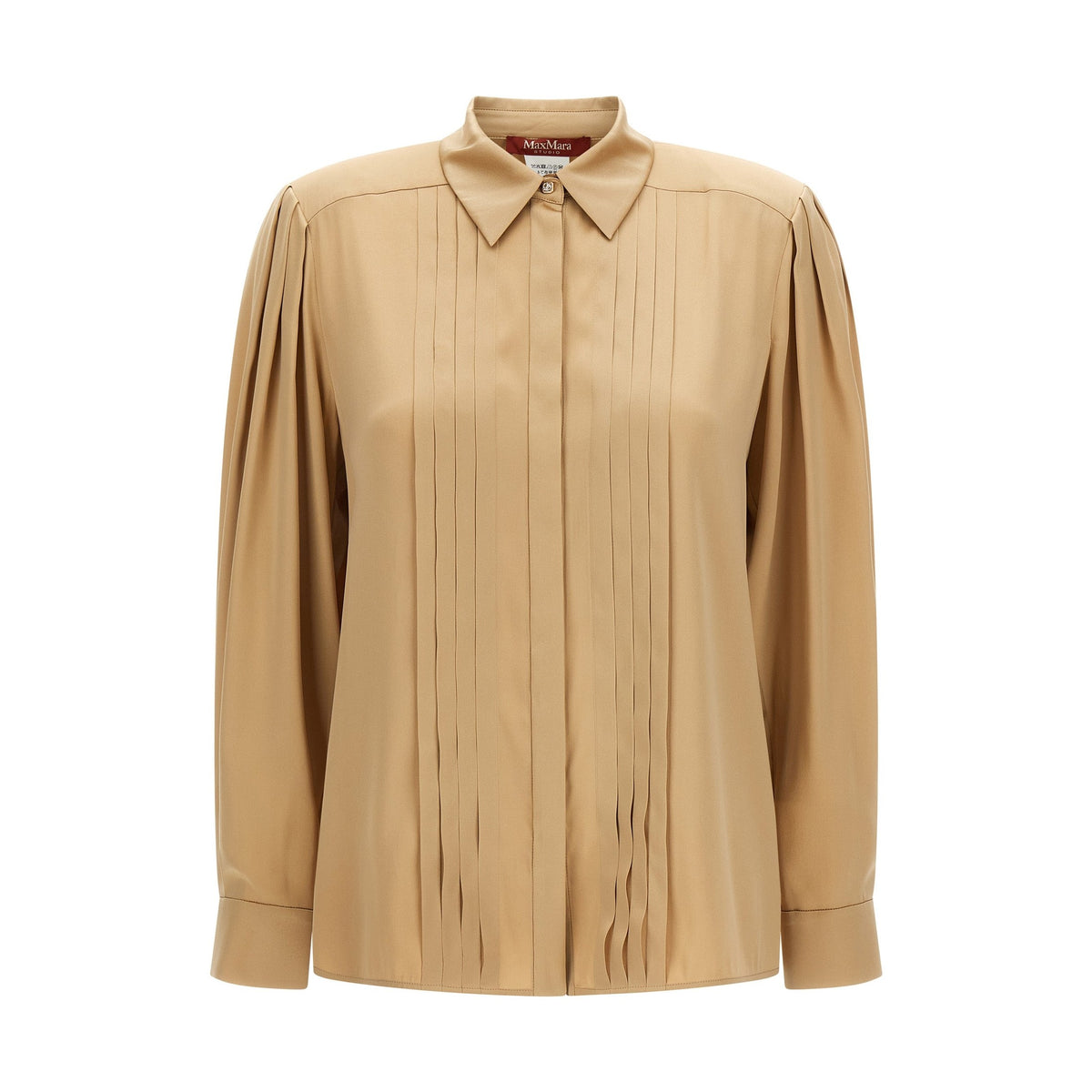 Beige Silk Blouse