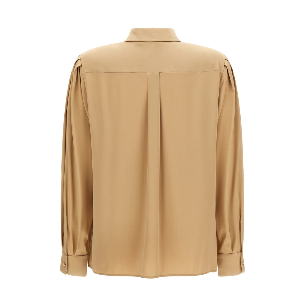 Beige Silk Blouse
