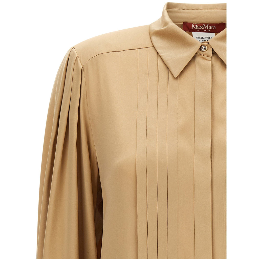 Beige Silk Blouse