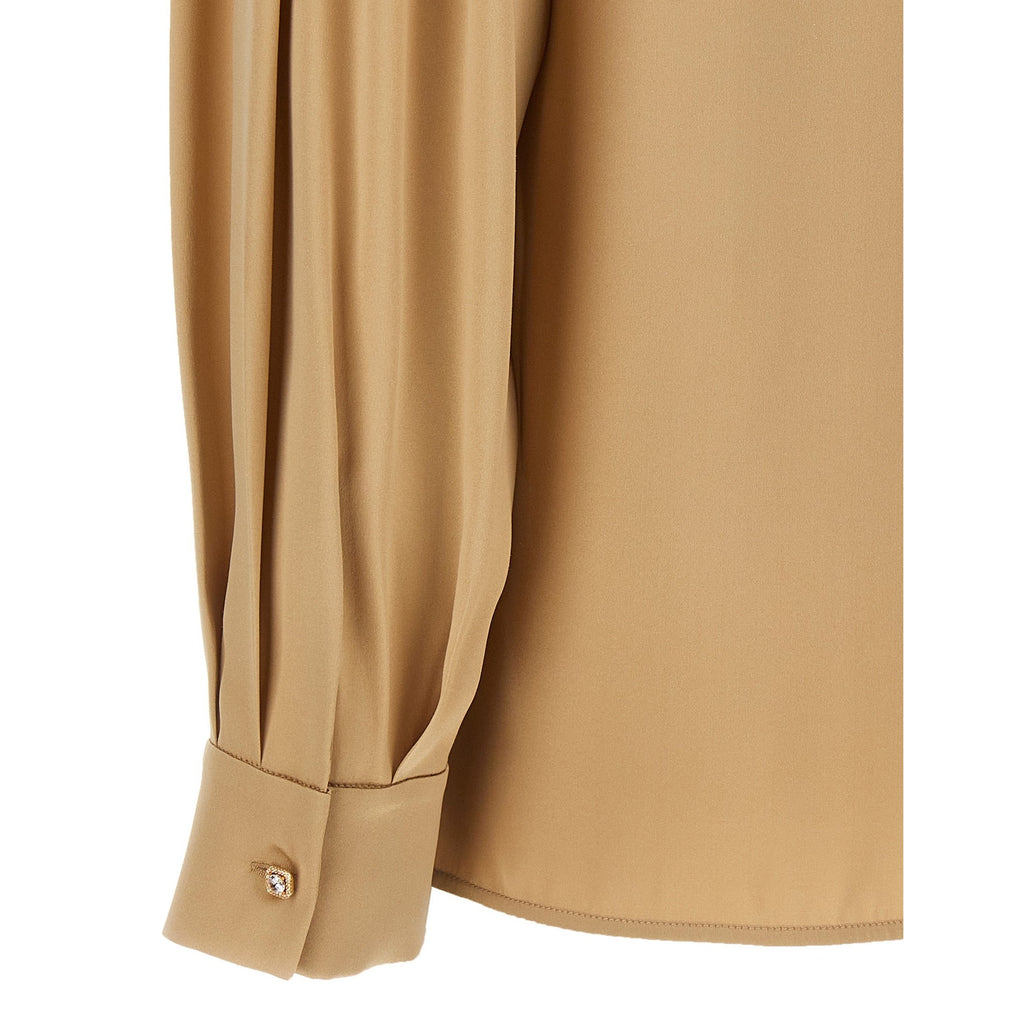 Beige Silk Blouse