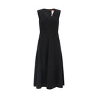 Black Wool Midi Dress