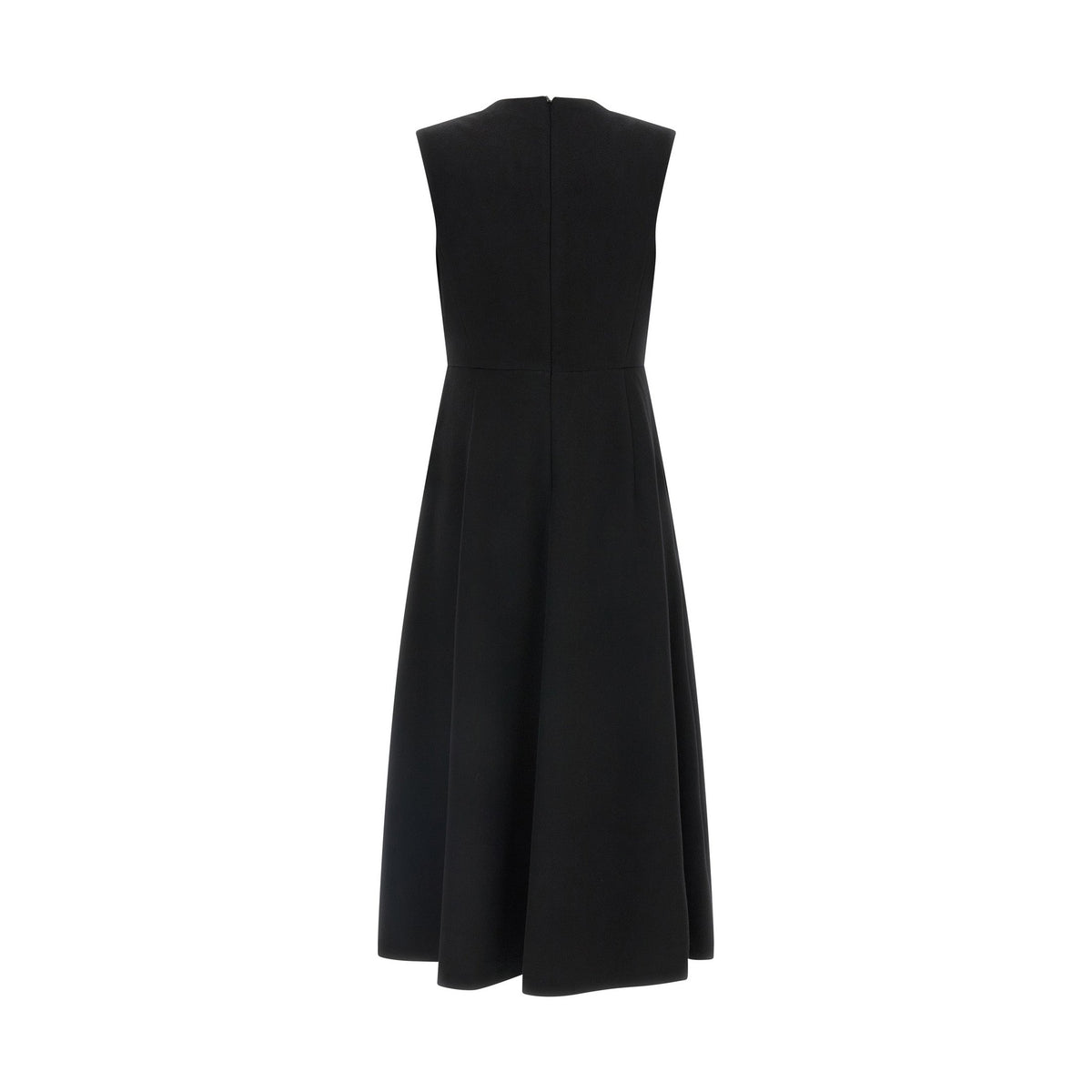 Black Wool Midi Dress