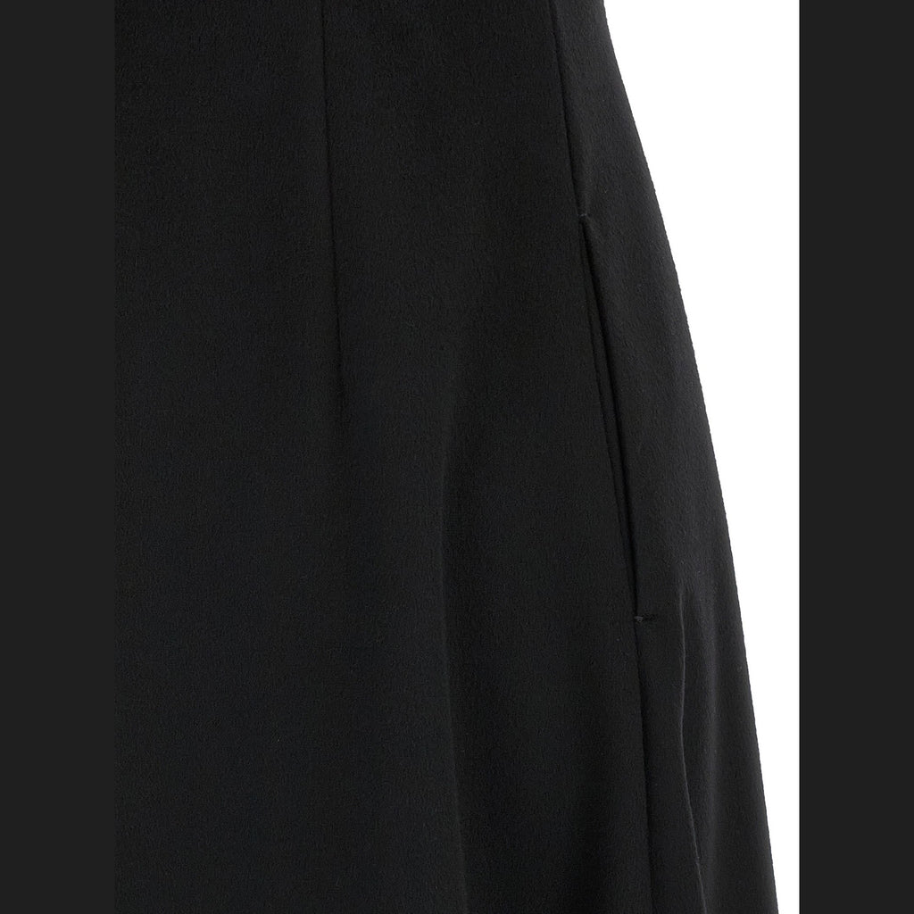 Black Wool Midi Dress