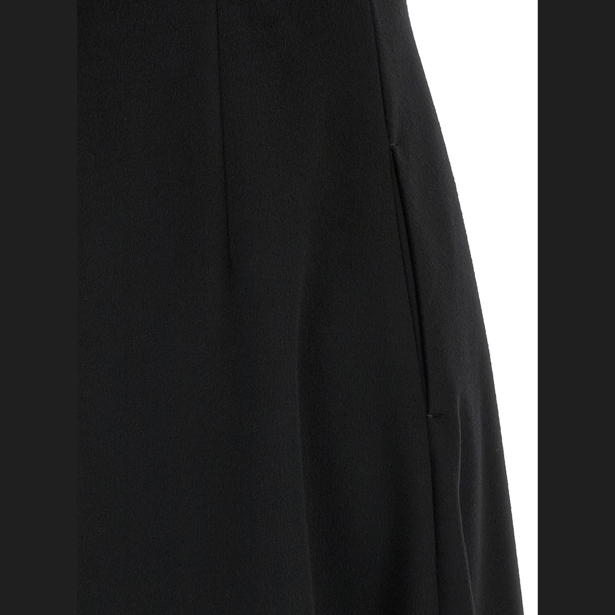 Black Wool Midi Dress