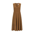 Brown Wool Midi Dress