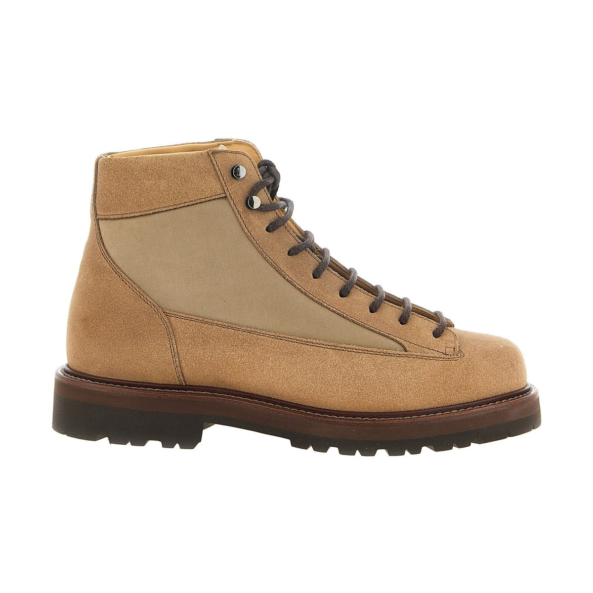 Beige Calfskin Ankle Boots