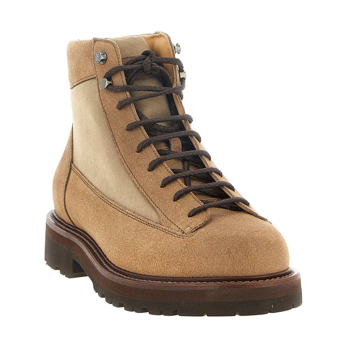 Beige Calfskin Ankle Boots