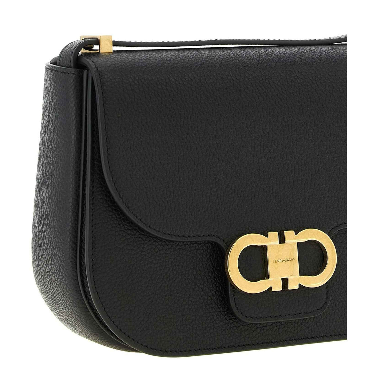 Black Calfskin Crossbody Bag