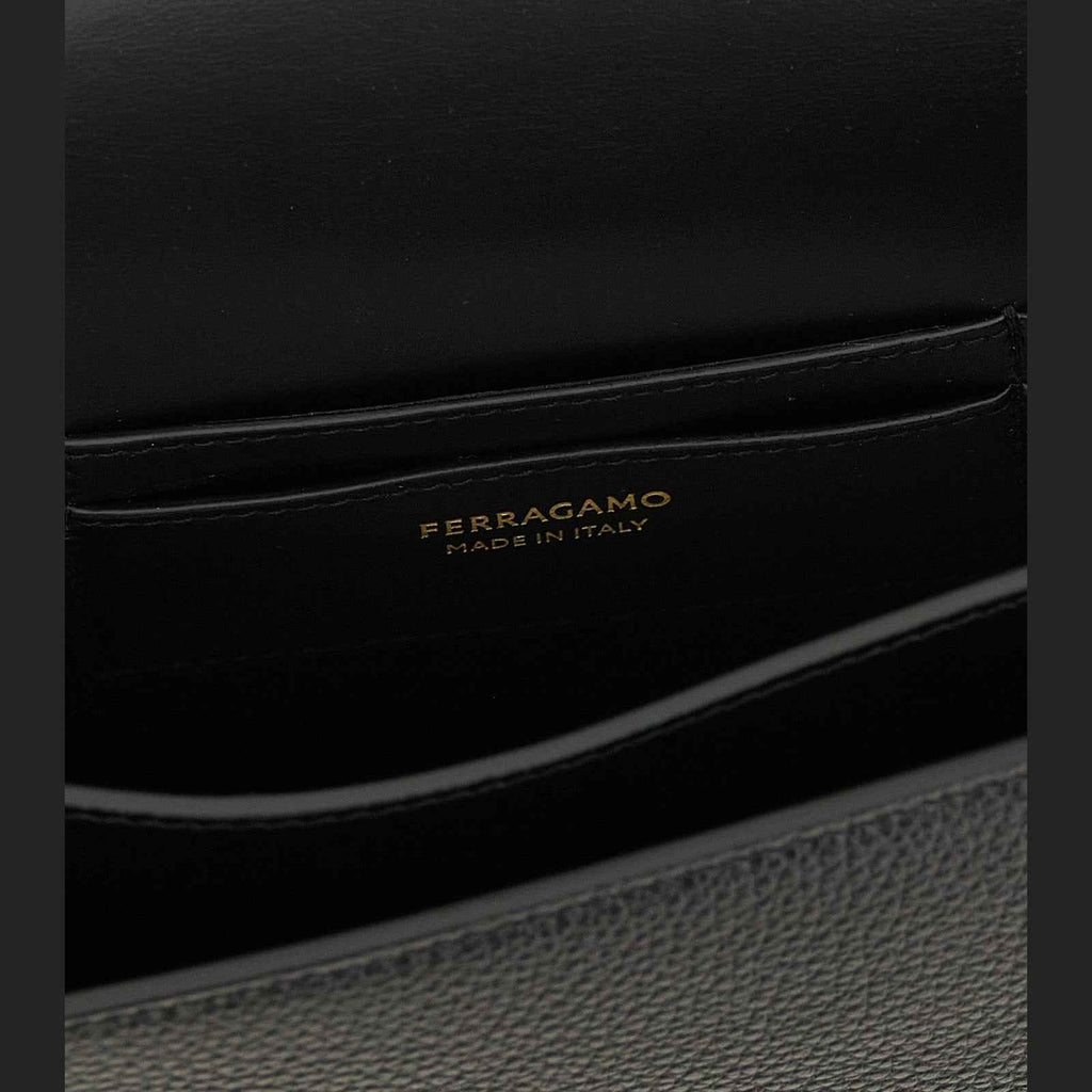 Black Calfskin Crossbody Bag