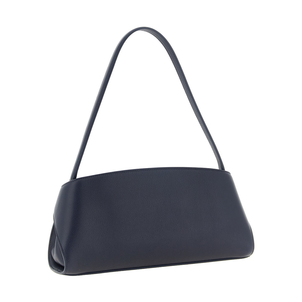 Blue Calfskin Shoulder Bag