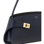 Blue Calfskin Shoulder Bag