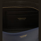 Blue Calfskin Shoulder Bag