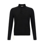 Black Virgin Wool Polo Shirt