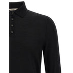 Black Virgin Wool Polo Shirt