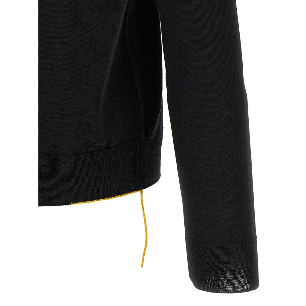 Black Virgin Wool Polo Shirt