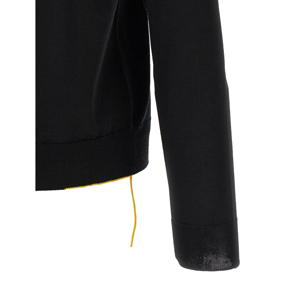Black Virgin Wool Polo Shirt