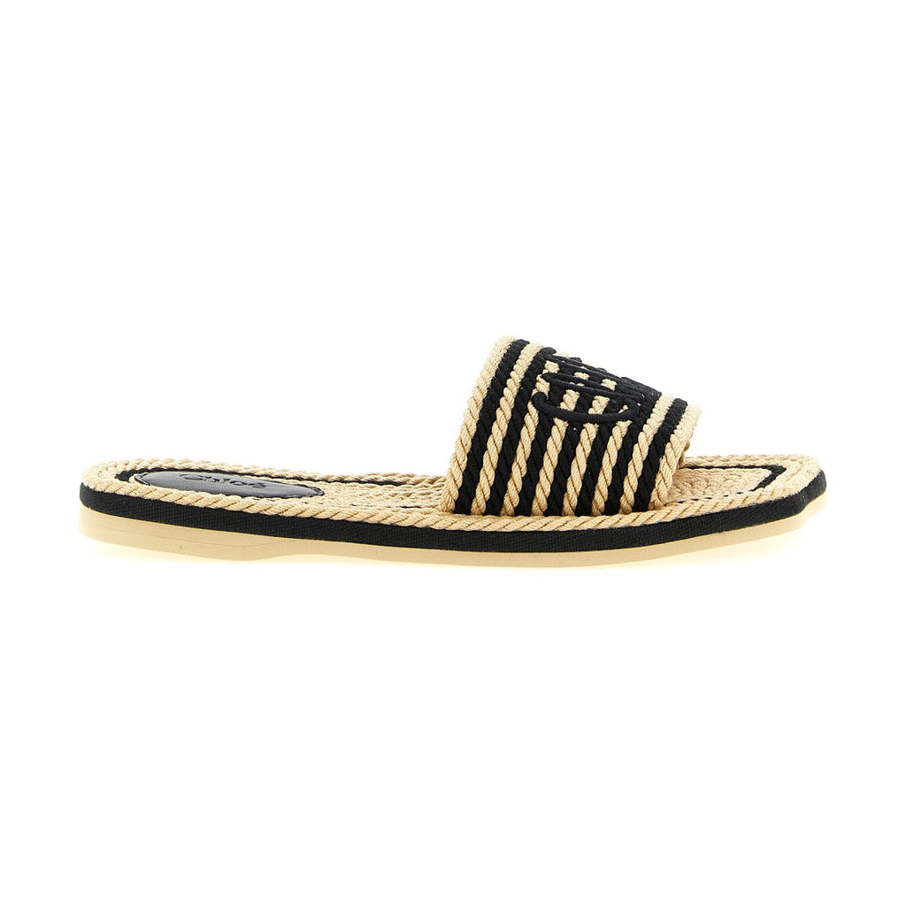 Multicolor Cotton Slides