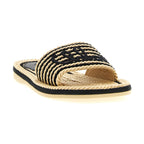 Multicolor Cotton Slides