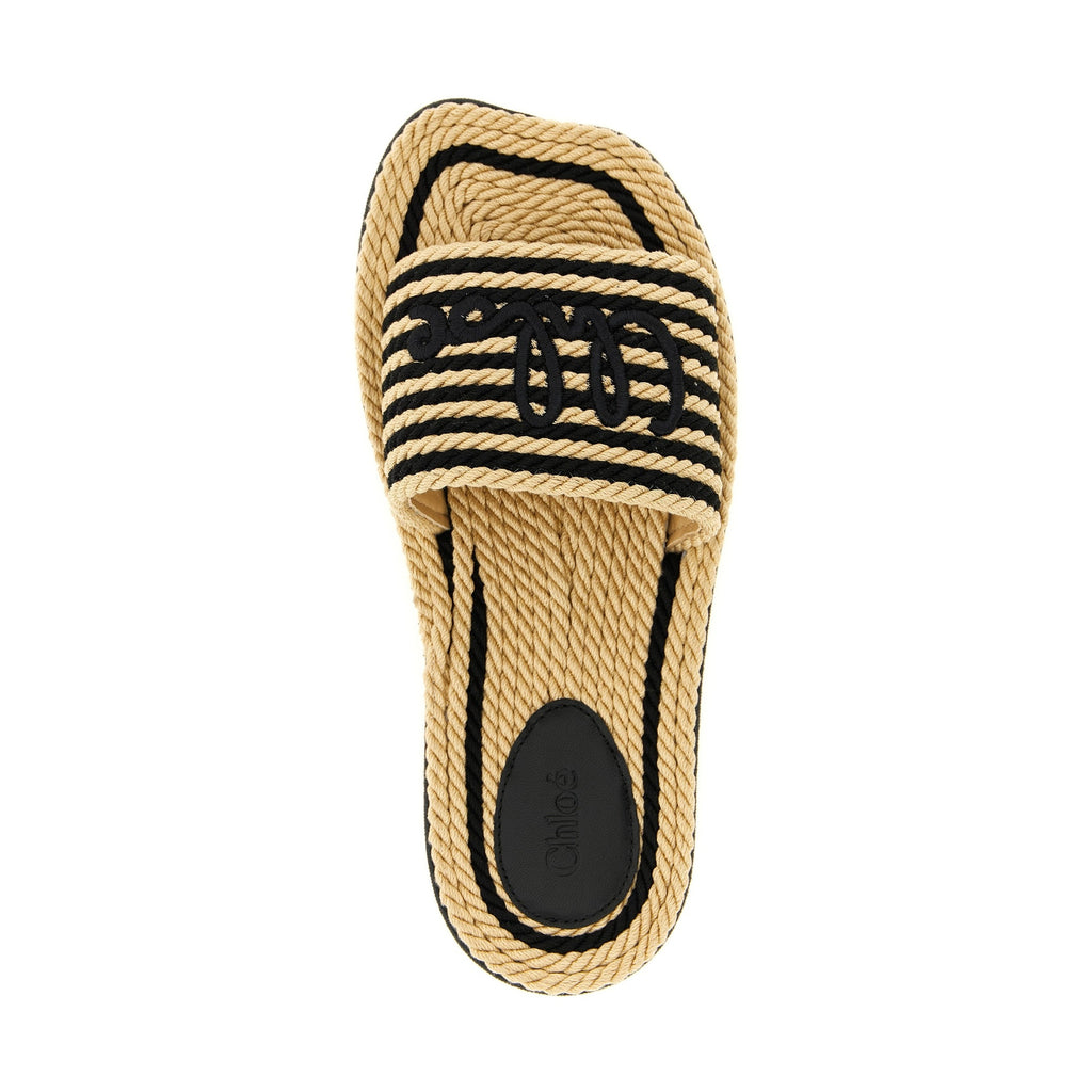 Multicolor Cotton Slides