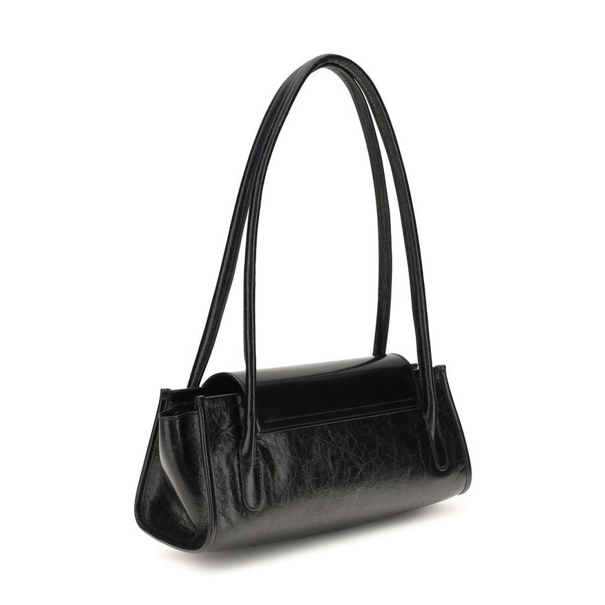 Black Calf Leather Bos Taurus Shoulder Bag