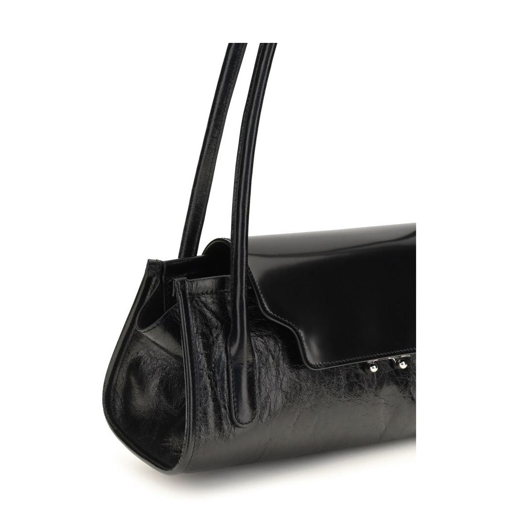 Black Calf Leather Bos Taurus Shoulder Bag