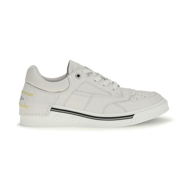 White Calf Leather Bos Taurus Low Top Sneakers