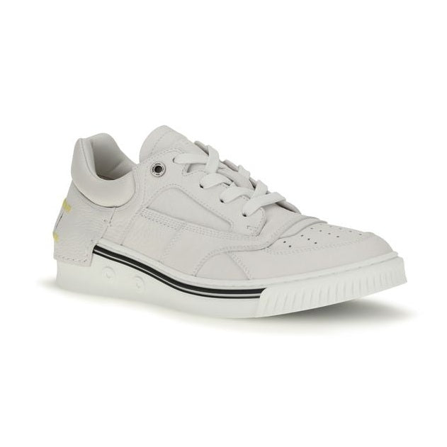 White Calf Leather Bos Taurus Low Top Sneakers