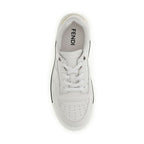 White Calf Leather Bos Taurus Low Top Sneakers