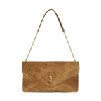 Beige Suede Leather Shoulder Bag