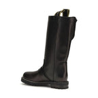 Black Calf Leather Bos Taurus Lace-Up Boots