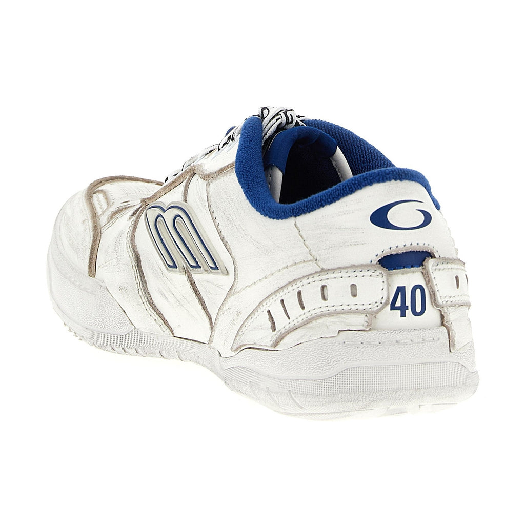 White Calfskin Athletic Sneakers
