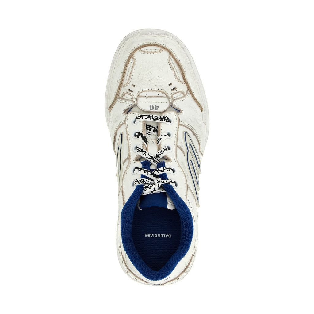 White Calfskin Athletic Sneakers