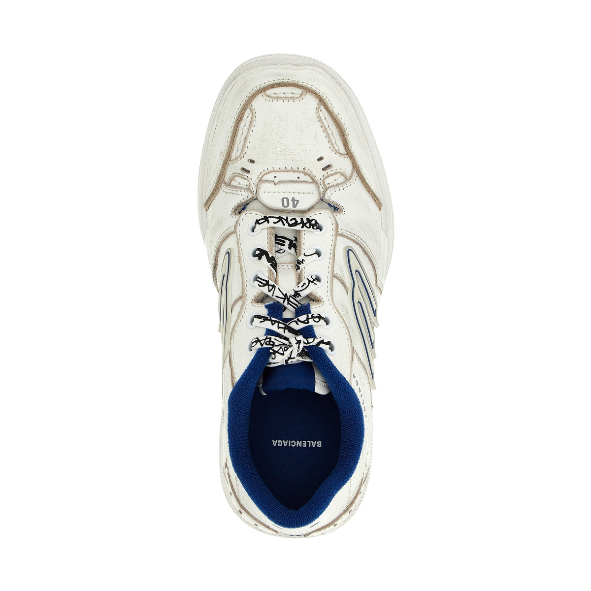 White Calfskin Athletic Sneakers
