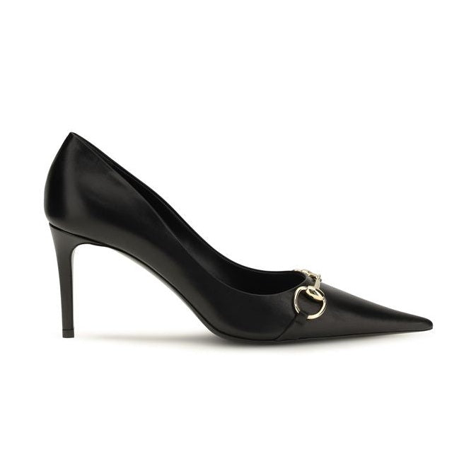 Black Goatskin High Heel Pumps