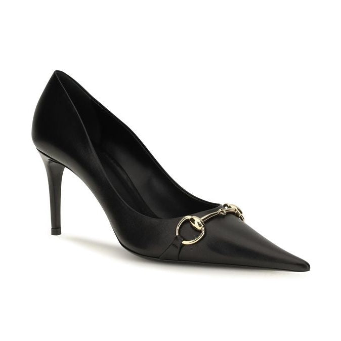 Black Goatskin High Heel Pumps