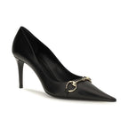 Black Goatskin High Heel Pumps