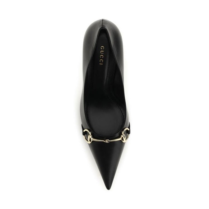 Black Goatskin High Heel Pumps