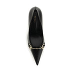 Black Goatskin High Heel Pumps