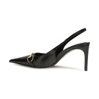 Black Calf Leather Bos Taurus High Heel Pumps