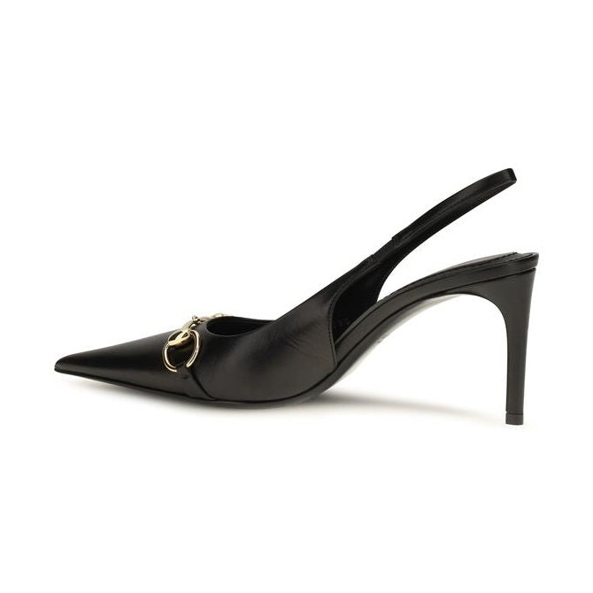 Black Calf Leather Bos Taurus High Heel Pumps