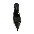 Black Calf Leather Bos Taurus High Heel Pumps