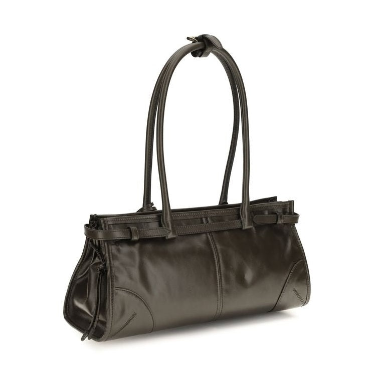 Black Calf Leather Bos Taurus Shoulder Bag