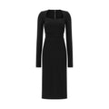 Black Viscose Midi Dress